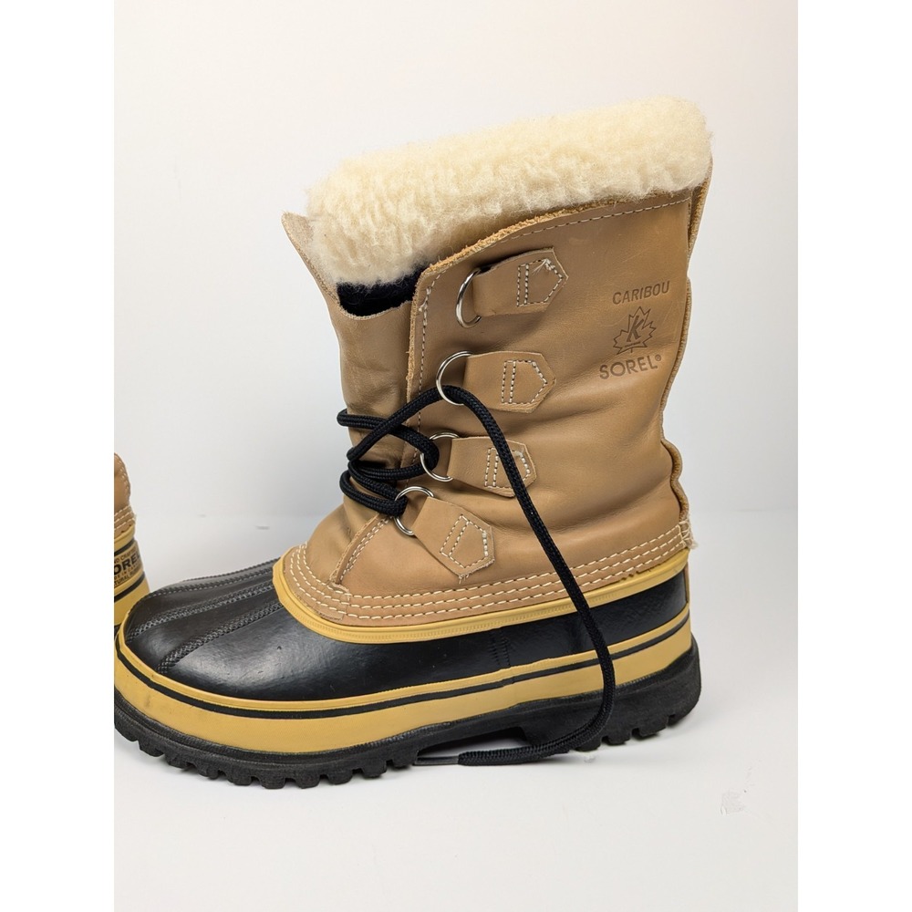 Sorel Caribou Boots Women's 8 Made in Canada Kaufman Leather Winter Snow Boots - Picture 3 of 11